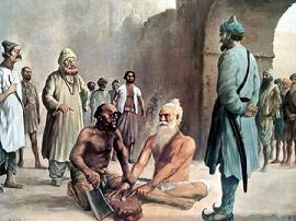 Bhai Mani Singh being Martyred by cutting his body into pieces