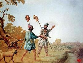 Mughal Soldiers carrying Sikh heads